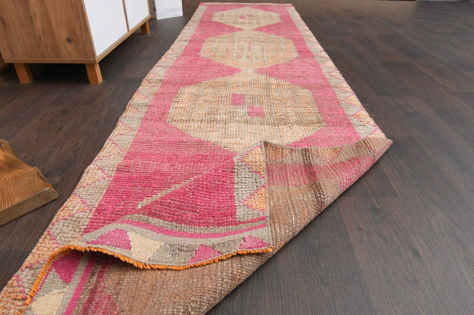 Ft Oushak Wool Rug Runner, Turkish Hallway Rug, Antique Rug, Anatolian Rug, Rug, Kitchen Rug, Bedroom Rug, Kids Room Rug photo furniture