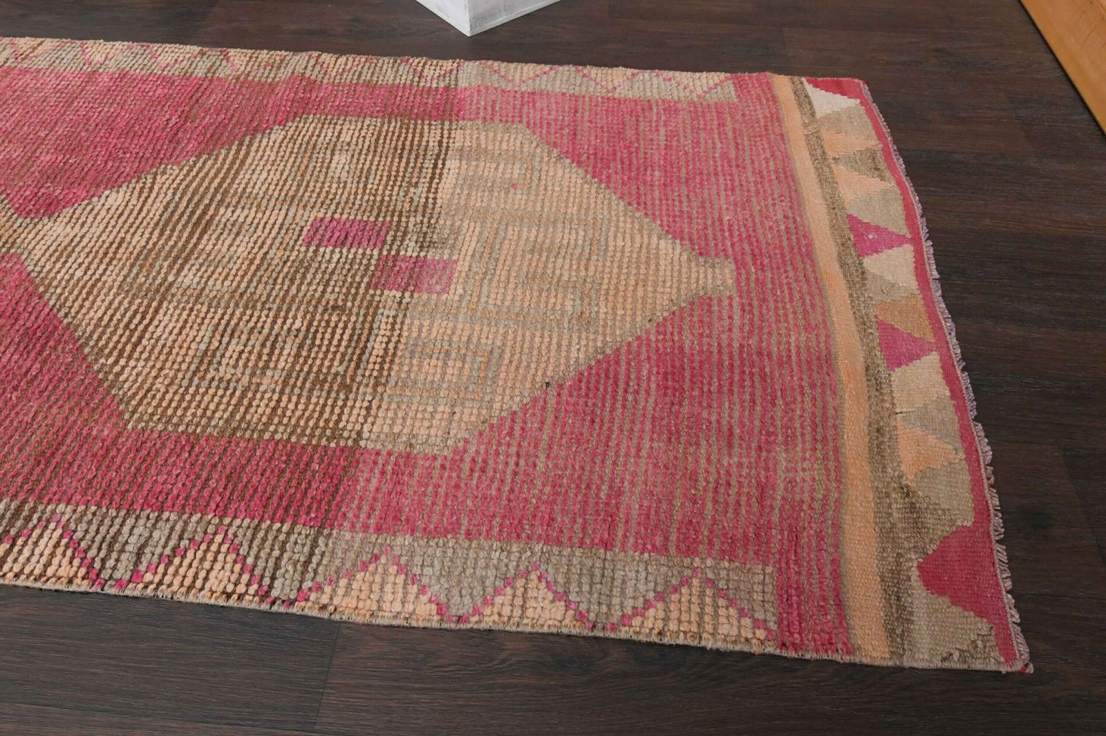 Ft Oushak Wool Rug Runner, Turkish Hallway Rug, Antique Rug, Anatolian Rug, Rug, Kitchen Rug, Bedroom Rug, Kids Room Rug photo 391.0