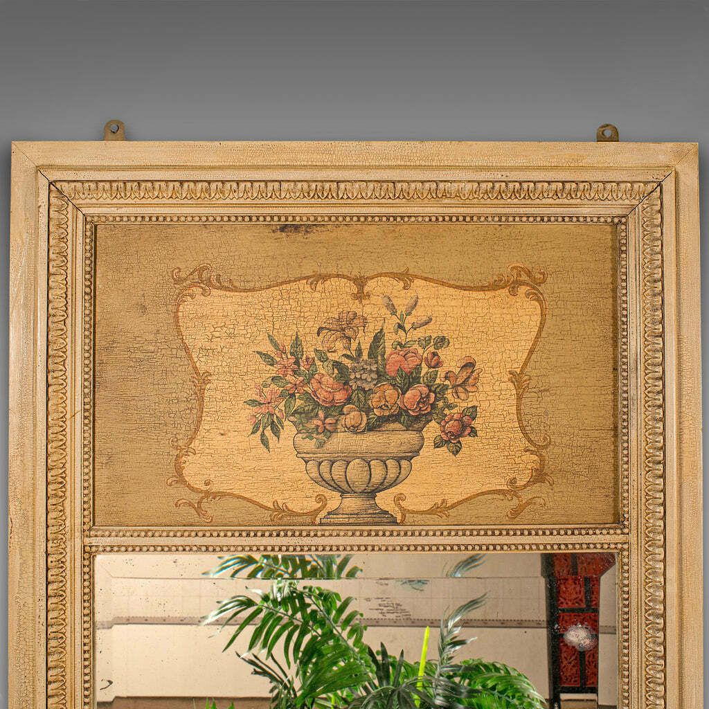 Tall Antique Trumeau Mirror, French, Provincial, Pier, Wall, Victorian, C.1900 photo Home Decor