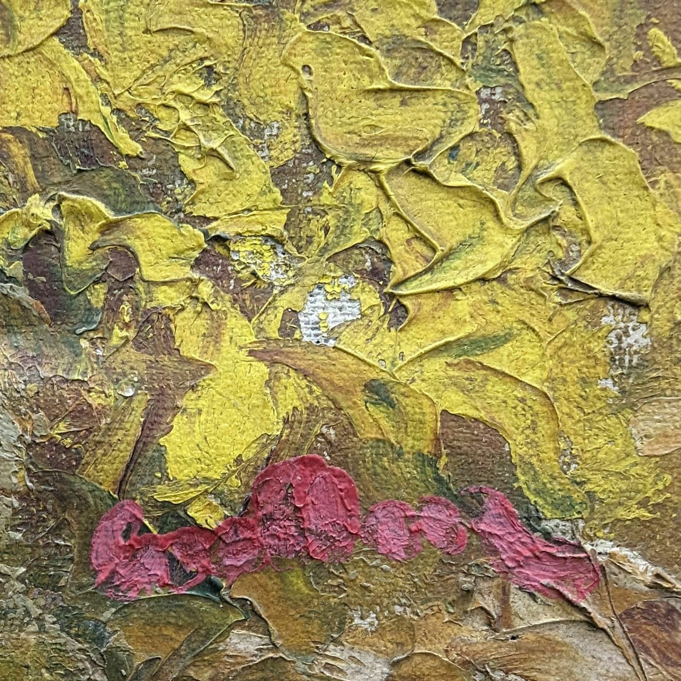 Oil On Pointillist Canvas Landscape Of Provence By Henri Grallan photo Art
