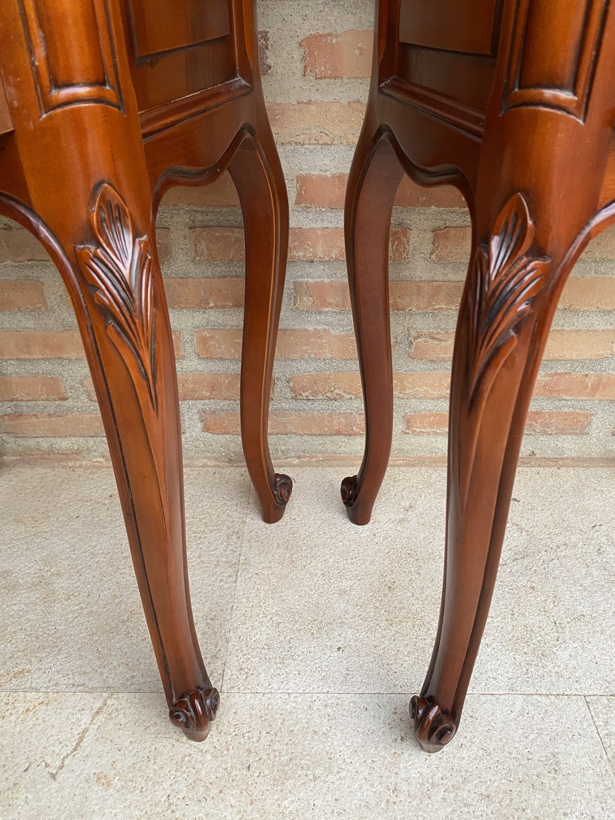 Louis XVI Style Nightstands With Drawers And Cabriole Legs, 1960s, Set Of 2 photo furniture