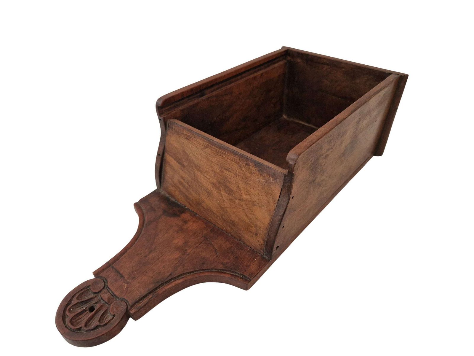 Vintage Carved Wood Flour Box, French Provencal Kitchen Furniture photo vintage