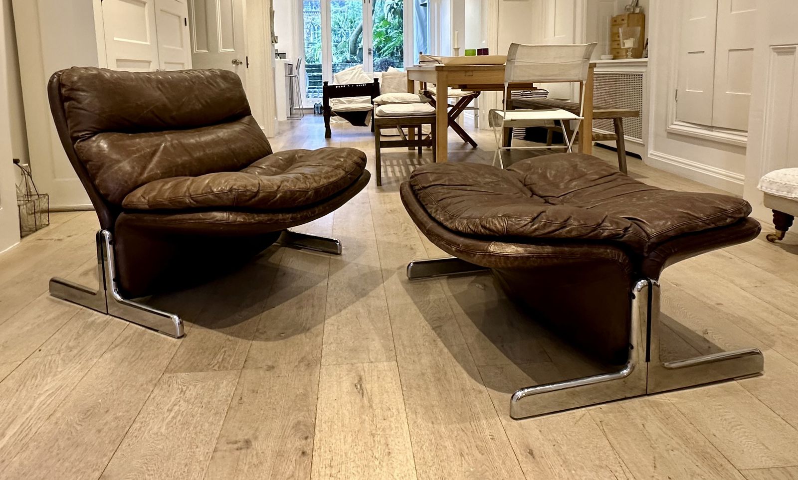 Vintage Armchair In Brown Leather, Vitelli And Ammannati For Brunati 70/80 photo for sale