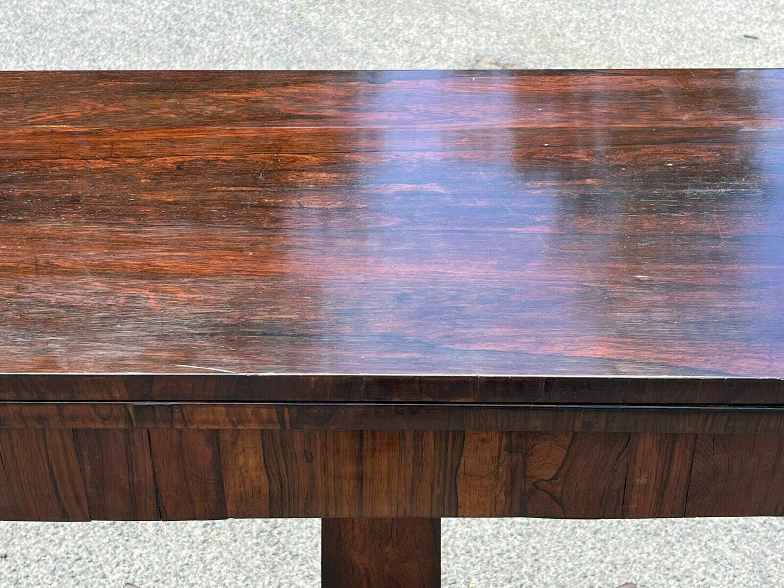 Antique Rosewood Games Table With Fold Over Lid & Card Playing Area photo Furniture