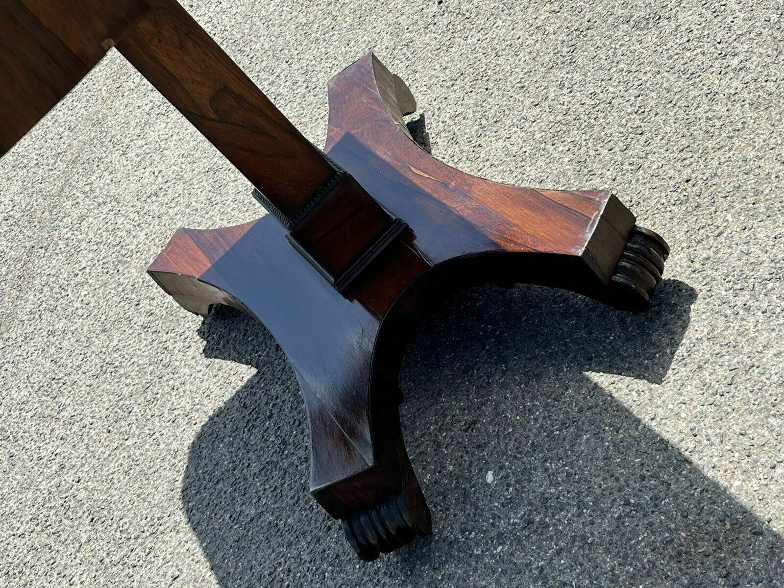 Antique Rosewood Games Table With Fold Over Lid & Card Playing Area photo buy