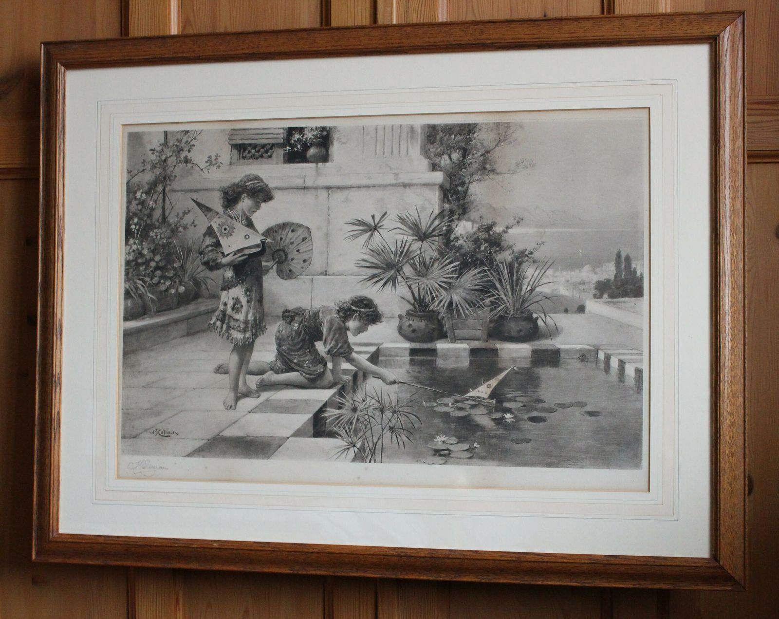 'Children At Play" By William Stephen Coleman Framed Print Signed By The Artist