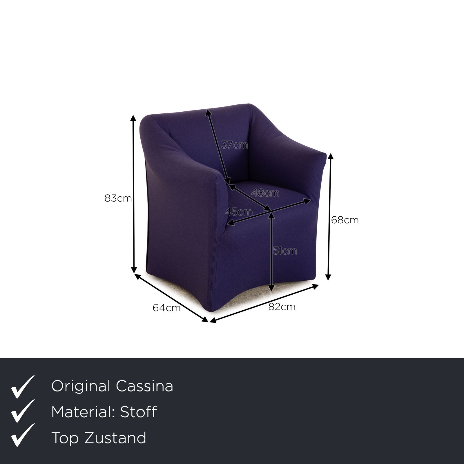 Set Van 6 Cassina 684 Stoelen In Blauwpaarse Stof – Mario Bellini photo furniture