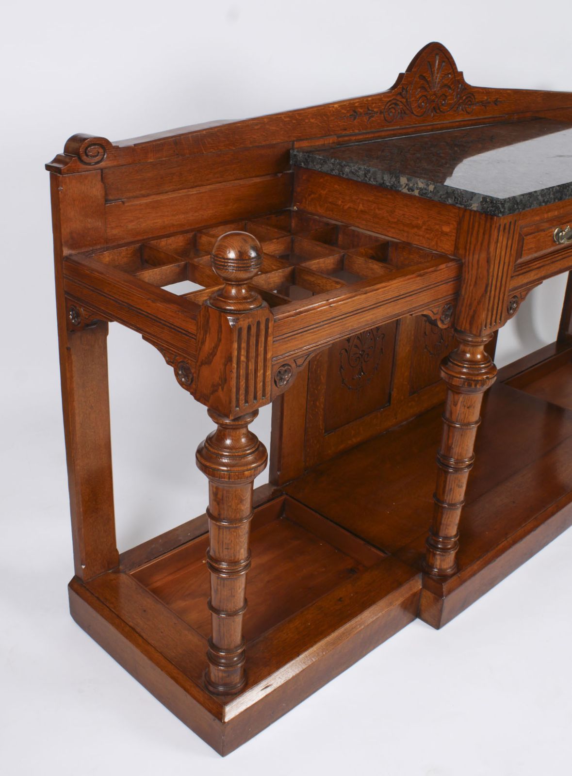 photo buy Victorian Oak Country House Hall Umbrella Stand 19th C