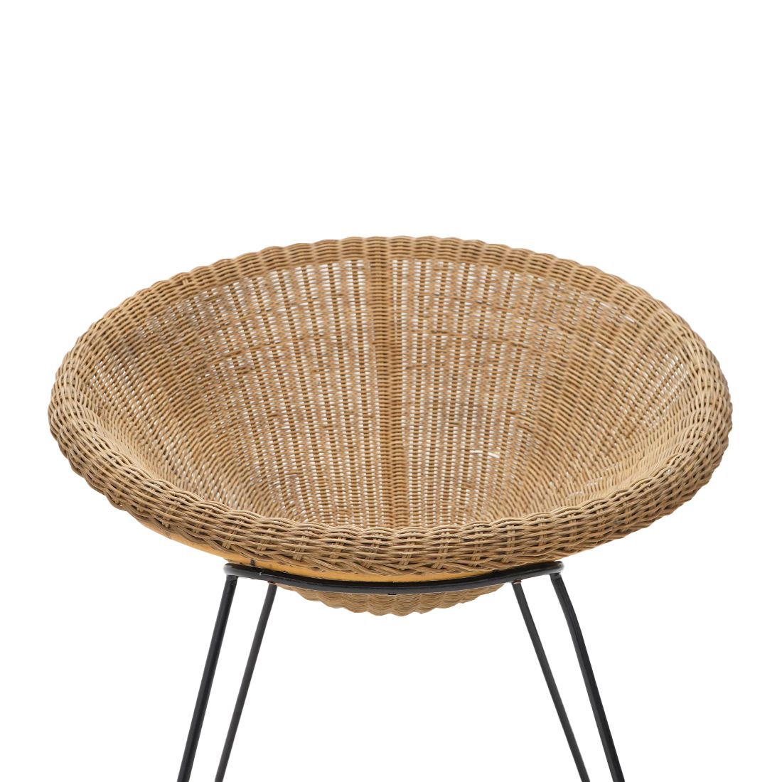 photo vinterior Woven Rattan Armchair, 1950s