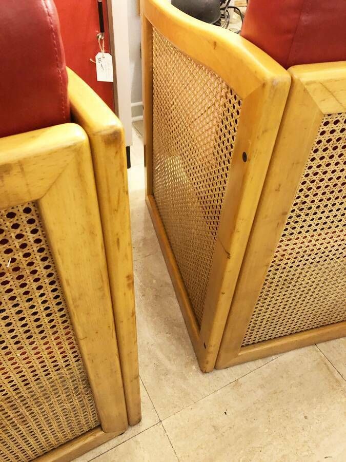 Pair Of Cane Armchairs, 1970, 1970s photo 856.0