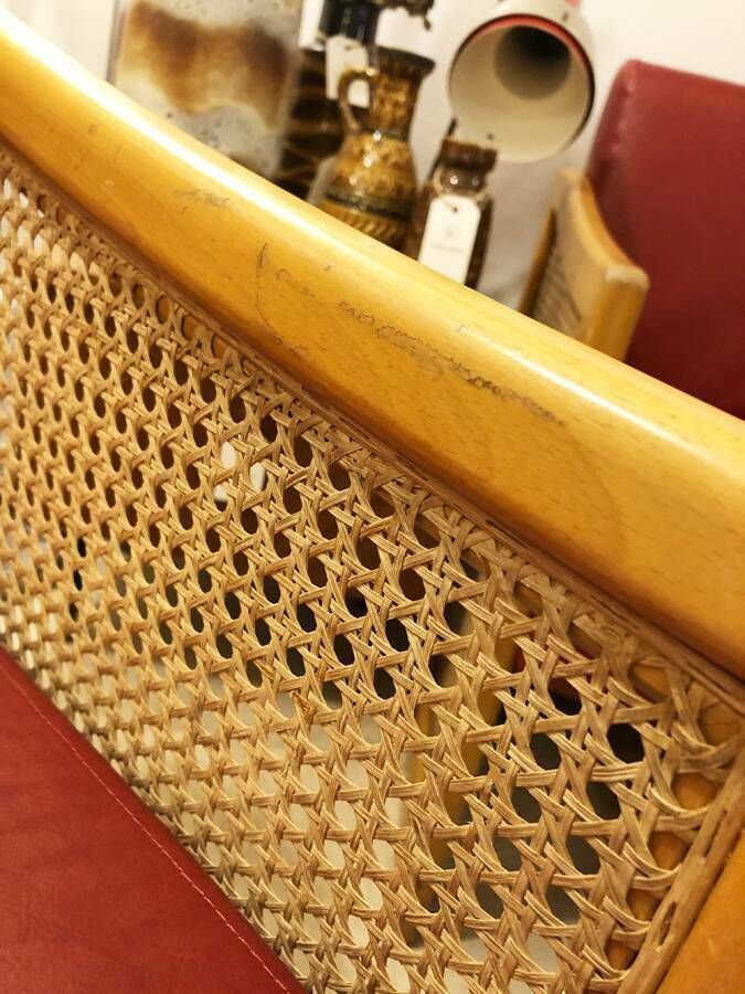 Pair Of Cane Armchairs, 1970, 1970s photo buy