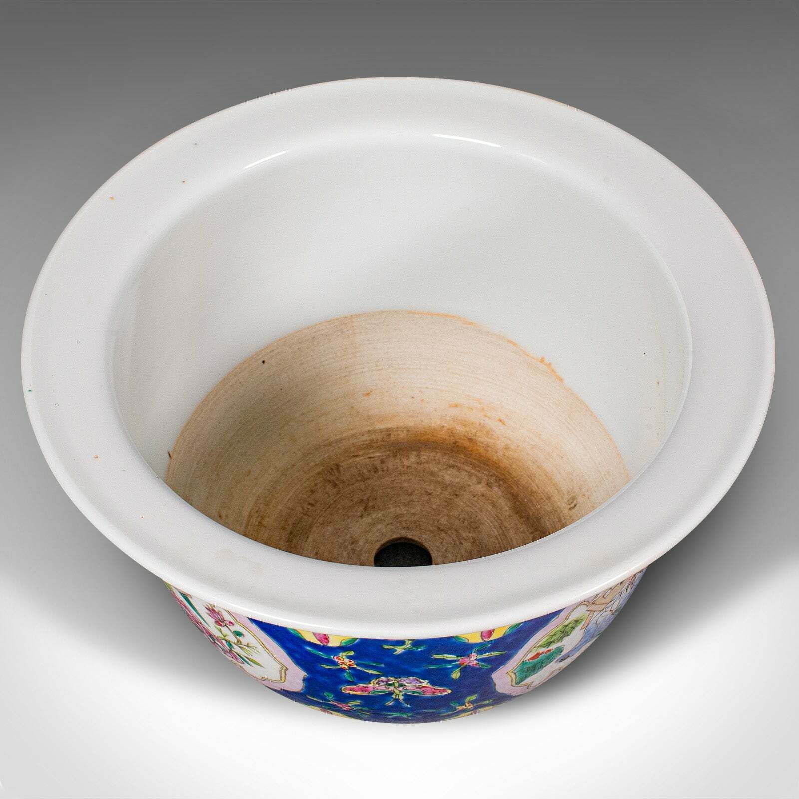 Antique Decorative Jardiniere, Chinese, Ceramic Planter, Qing Dynasty, Victorian photo vinterior