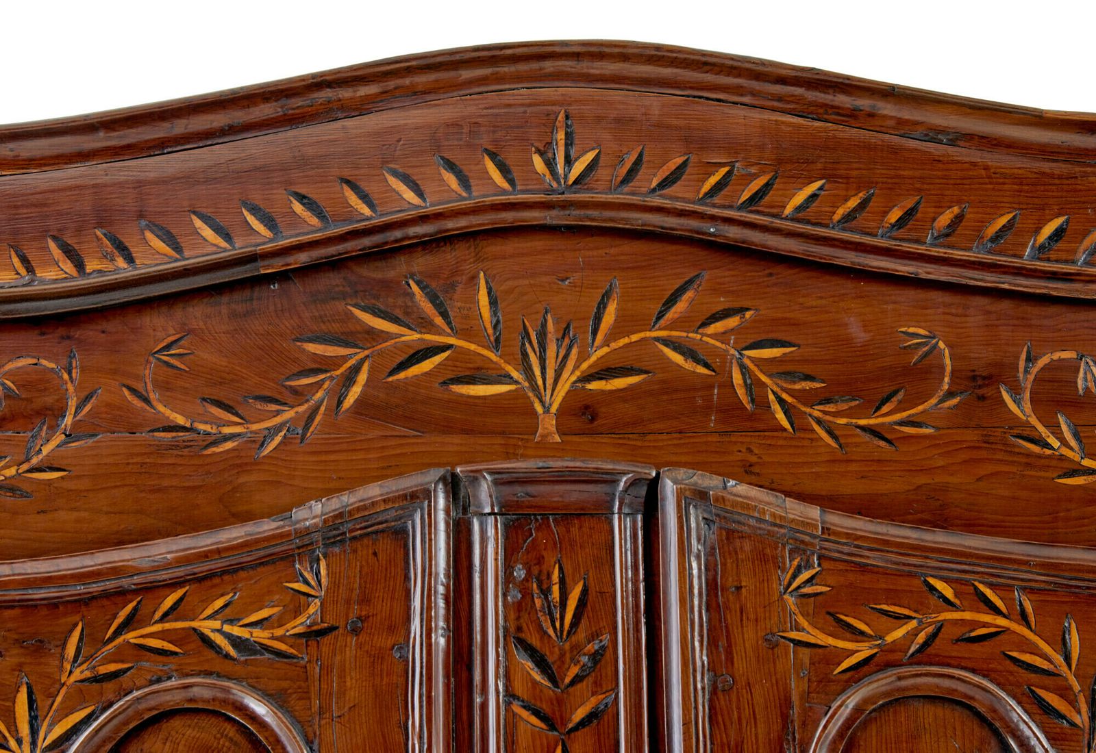 18th Century Carved French Yew And Chestnut Armoire photo furniture