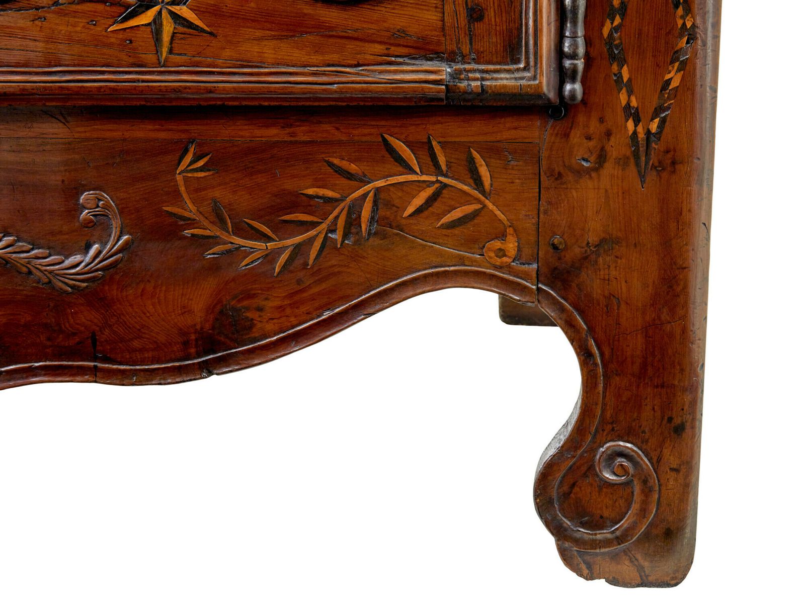 18th Century Carved French Yew And Chestnut Armoire photo Furniture