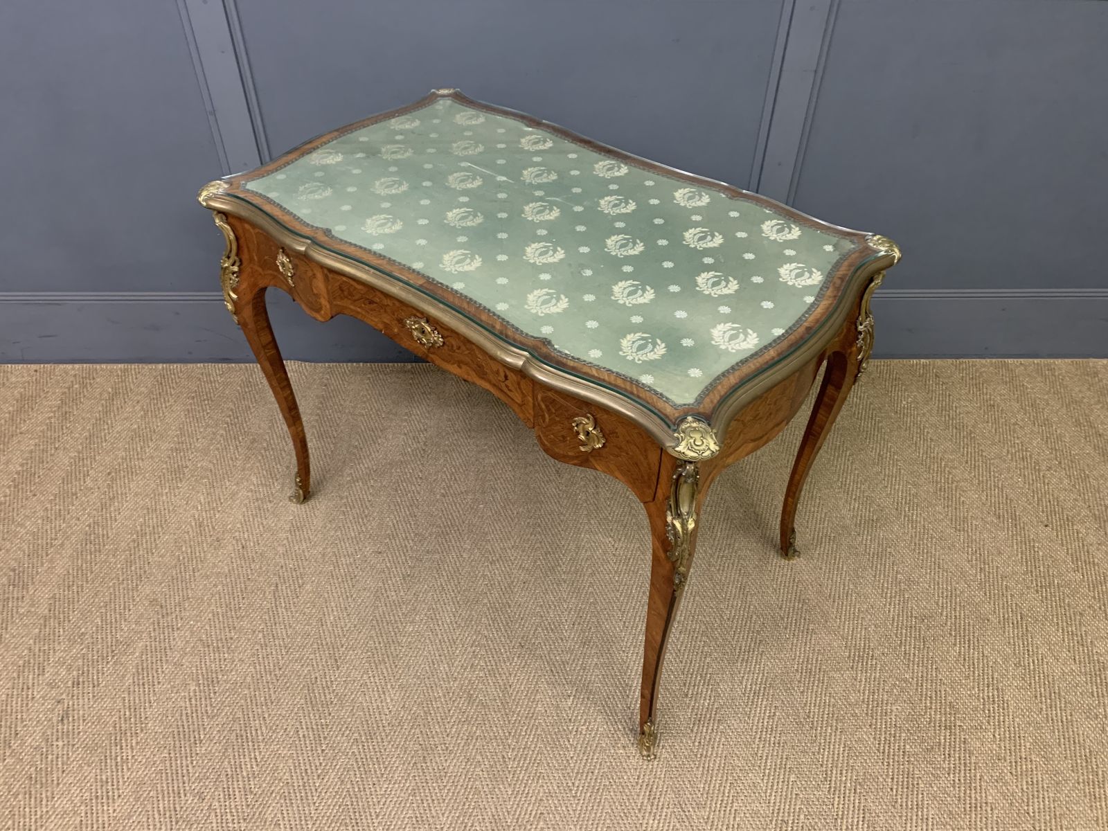Marquetry Inlaid French Bureau Plat By Maison Millet photo 3350.0