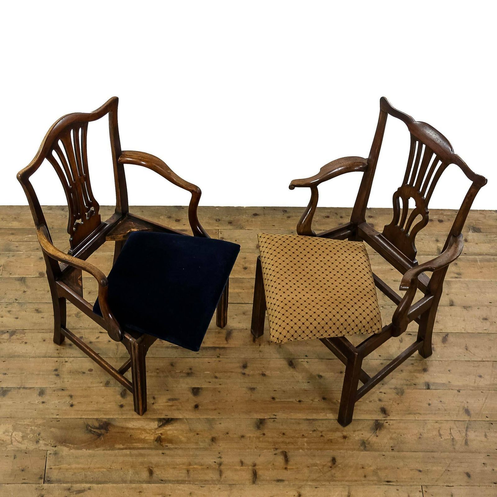 Duo Of Upholstered Armchairs | Antique Seating | Antique Armchairs | Georgian Chairs | Antique Chairs photo 750.0