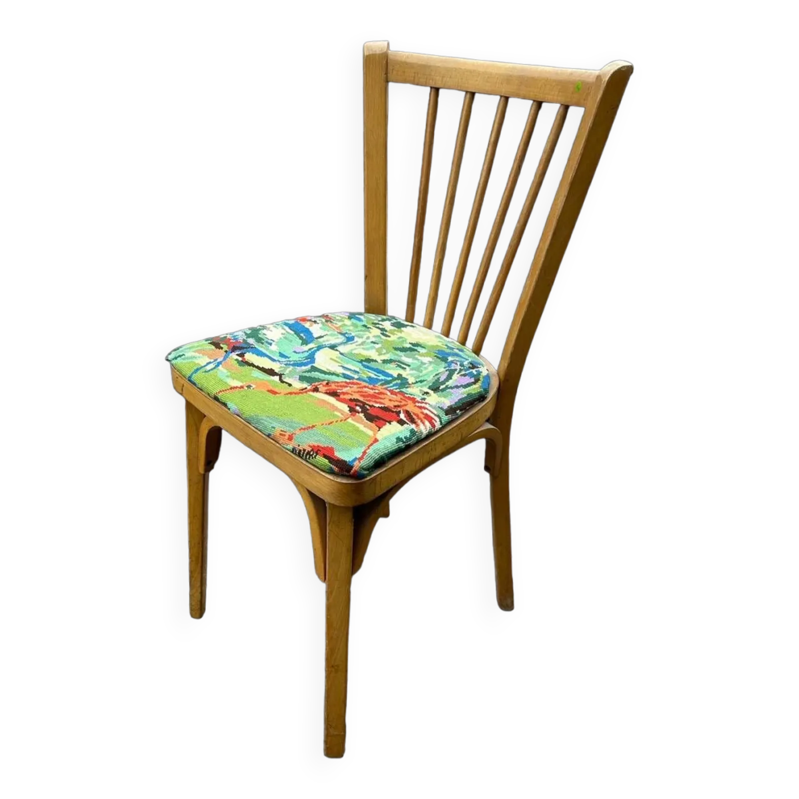 Reupholstered Baumann Chair, 1950s
