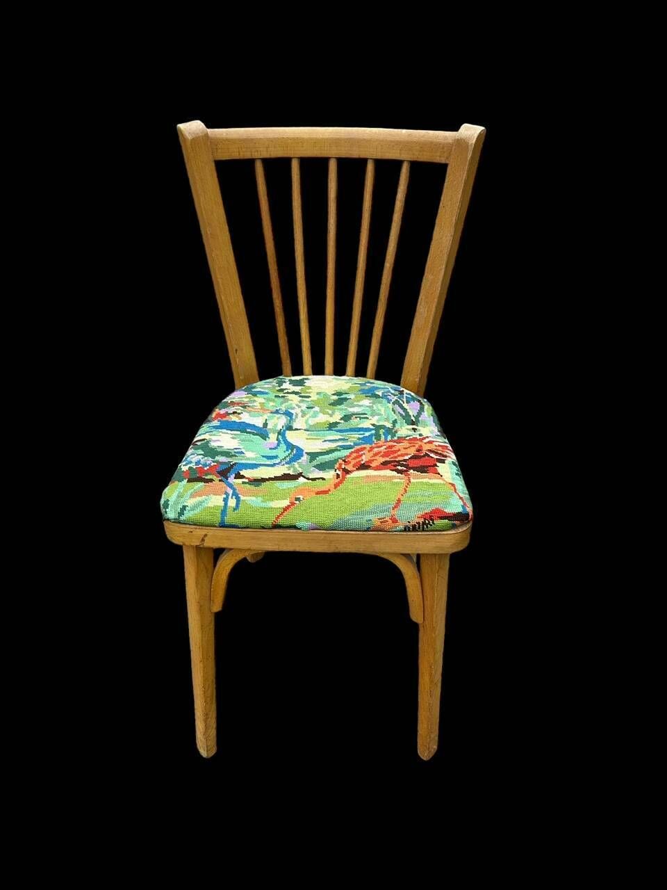 Reupholstered Baumann Chair, 1950s photo for sale