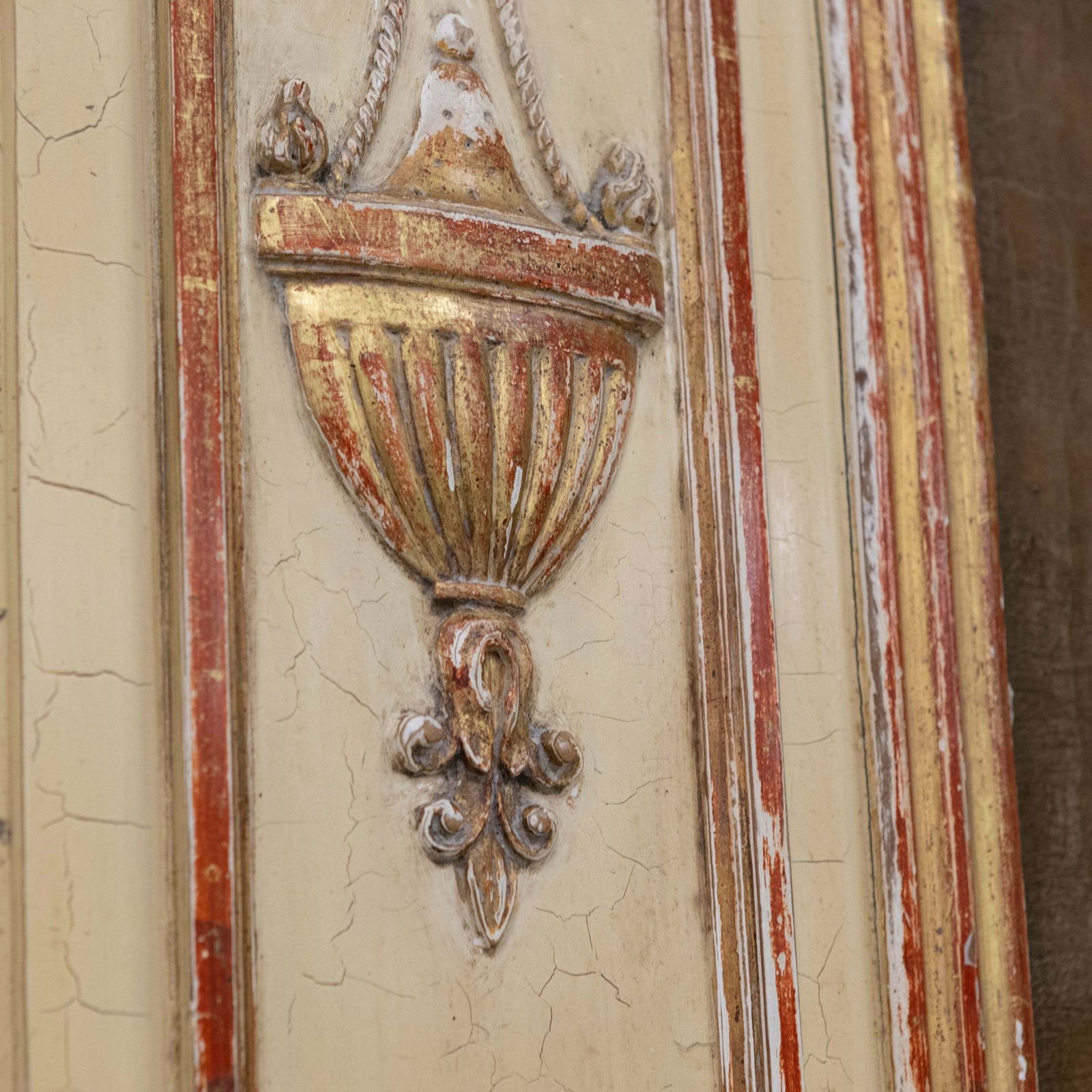 Large Louis XVI Trumeau Mirror With Oil Painting And Gilt Gesso Details photo Home Decor