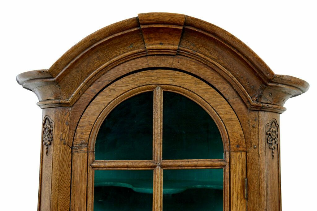 Mid 19th Century Glazed Carved Oak Liège Cabinet photo for sale