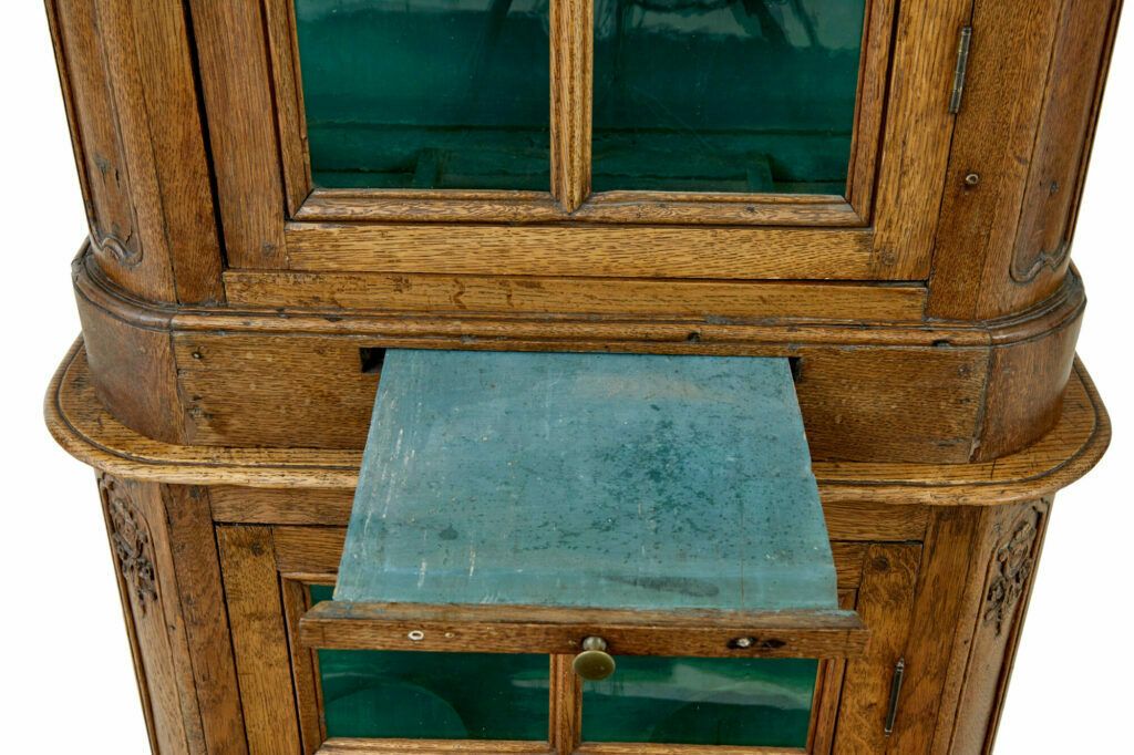 Mid 19th Century Glazed Carved Oak Liège Cabinet photo 2695.0