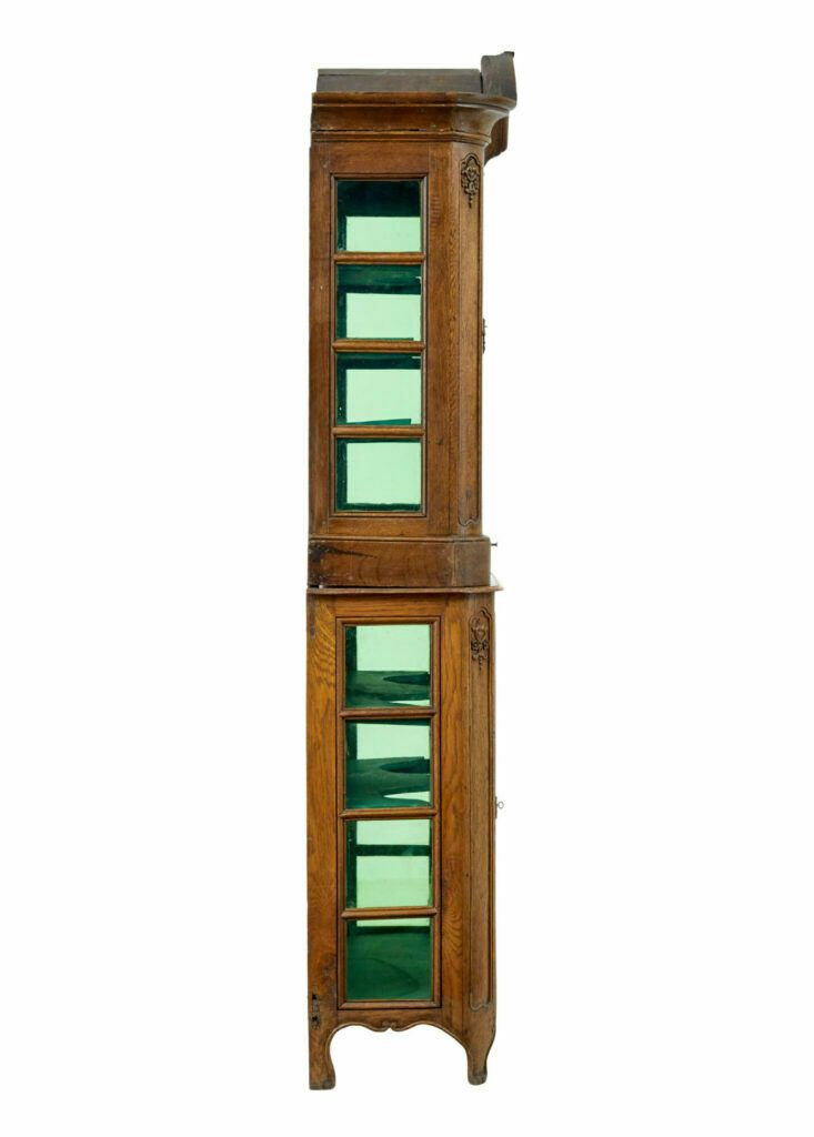 Mid 19th Century Glazed Carved Oak Liège Cabinet photo vinterior