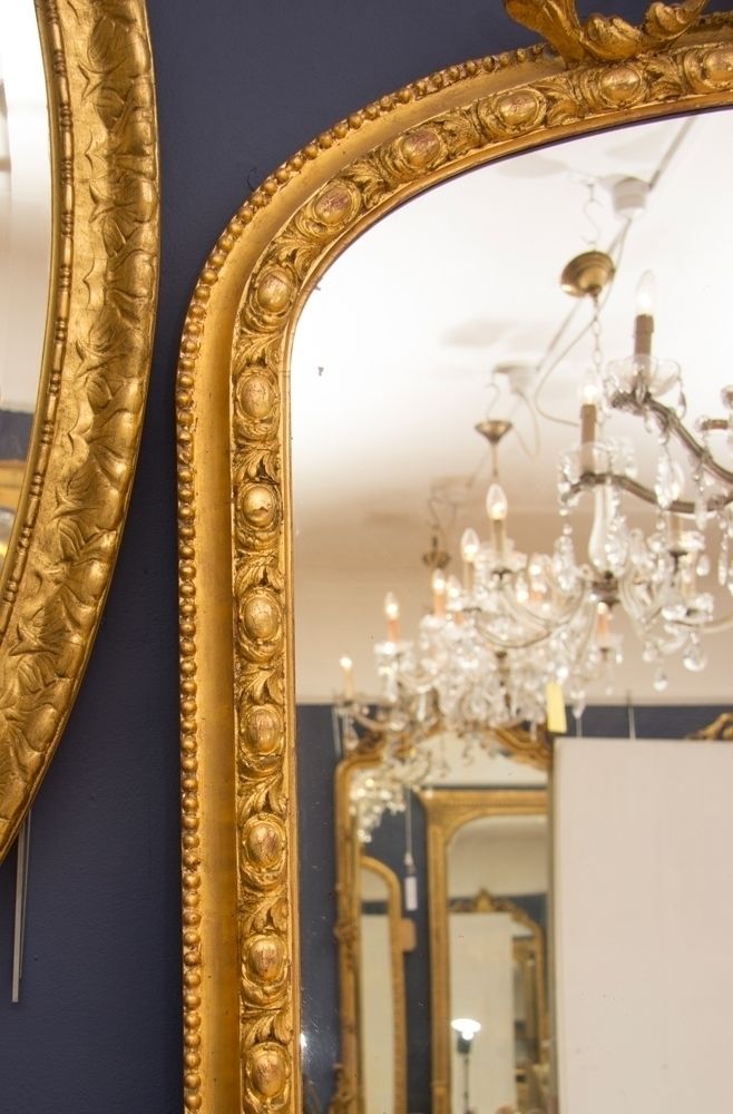 An English Antique Gilded Overmantle Mirror photo Home Decor