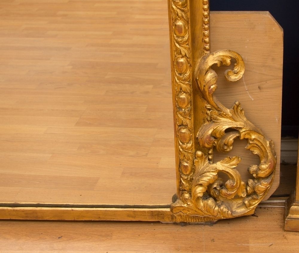 An English Antique Gilded Overmantle Mirror photo 5500.0
