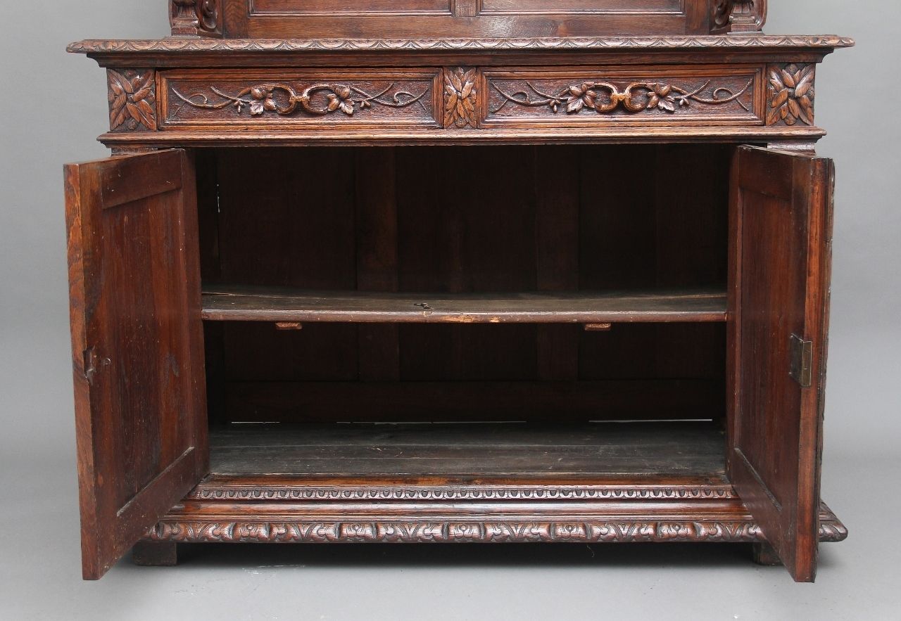 19th Century Carved Oak Buffet photo Furniture