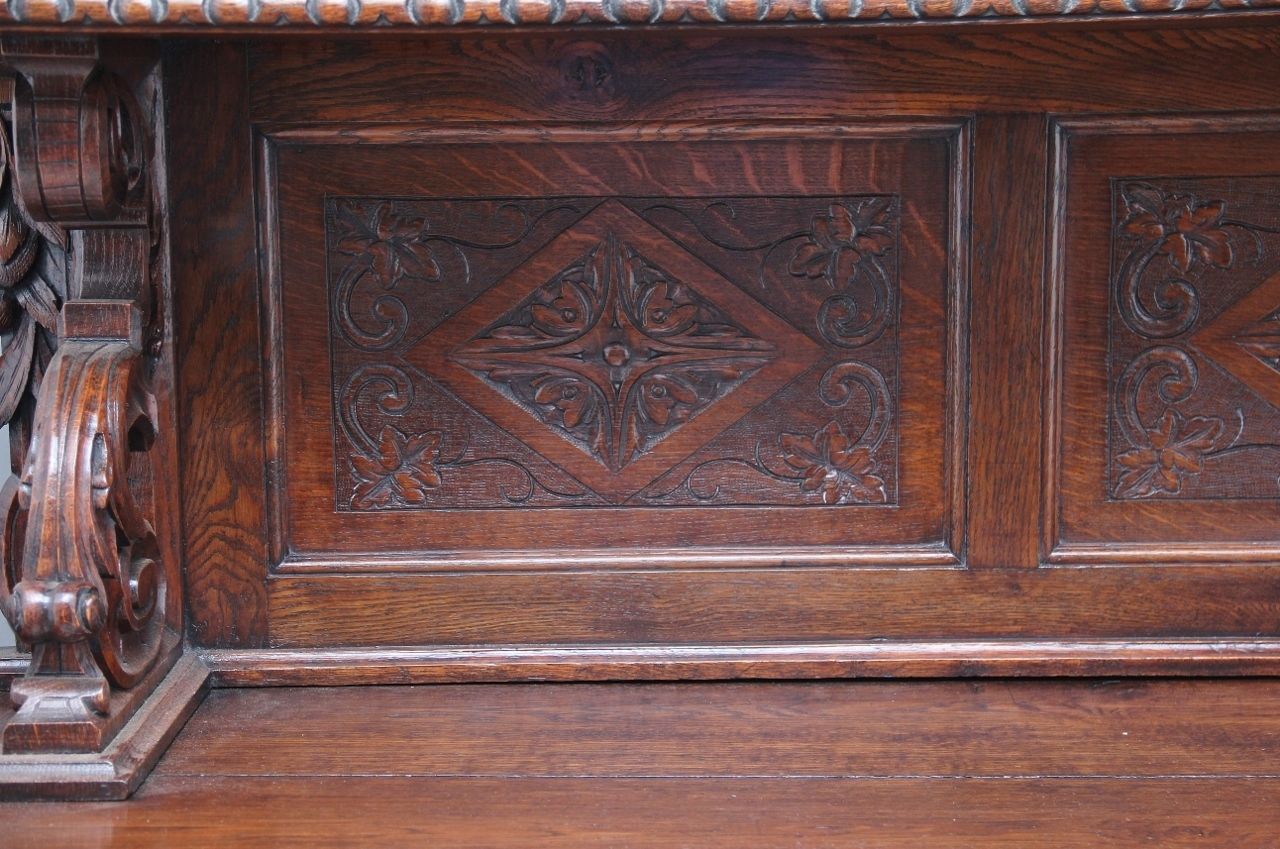 2450.0 19th Century Carved Oak Buffet photo