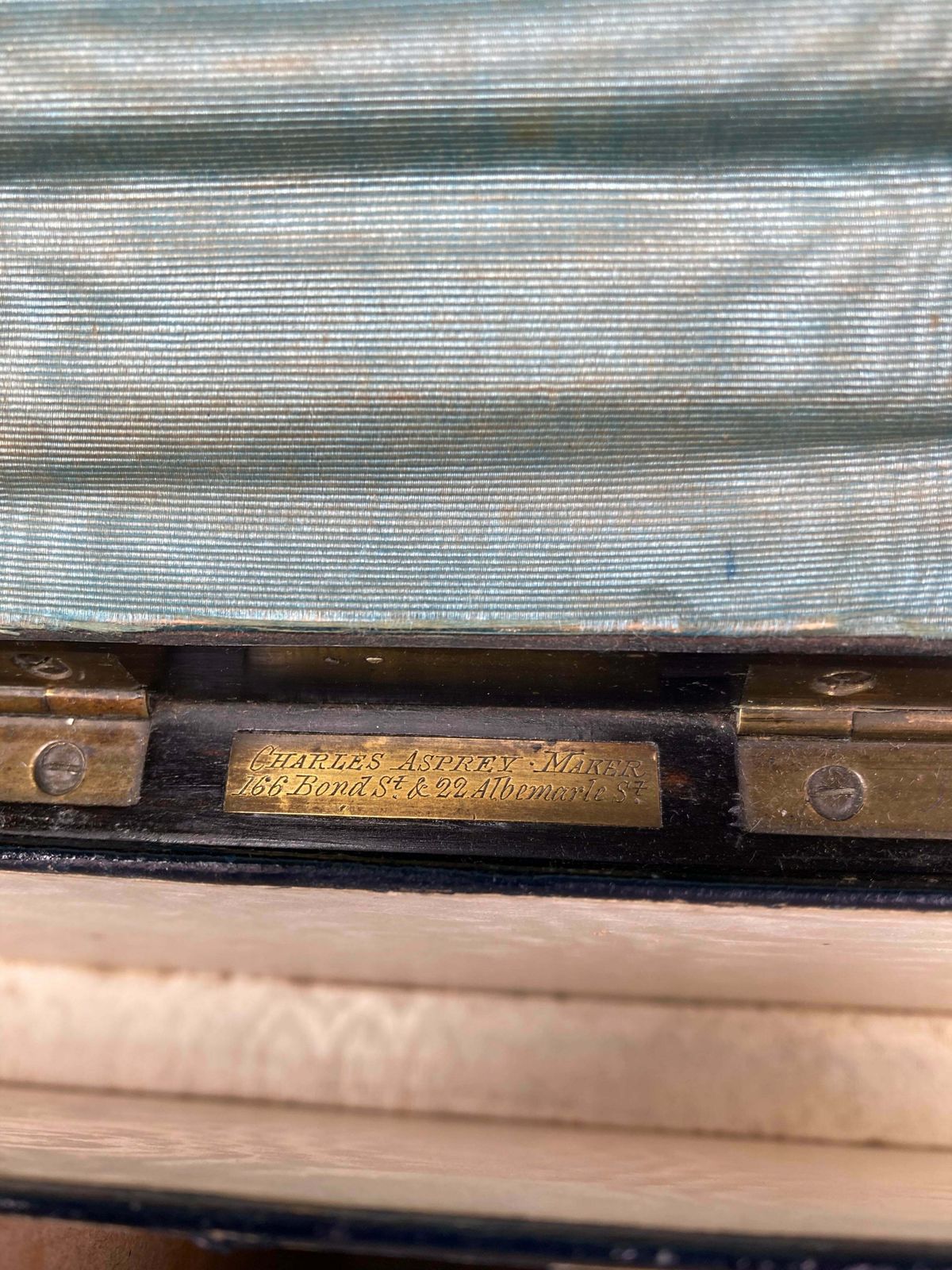 Charles Asprey Walnut And Brass Stationary Box & Blotter photo Home Decor