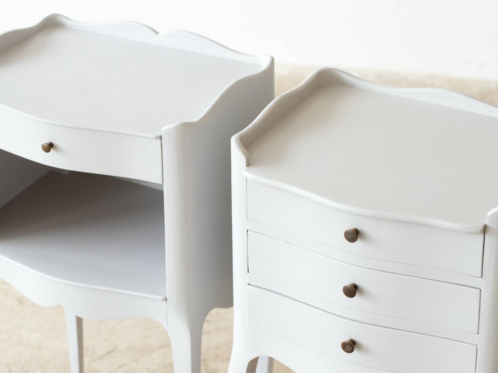 French Painted Bedside Tables, Mid 20th Century photo for sale