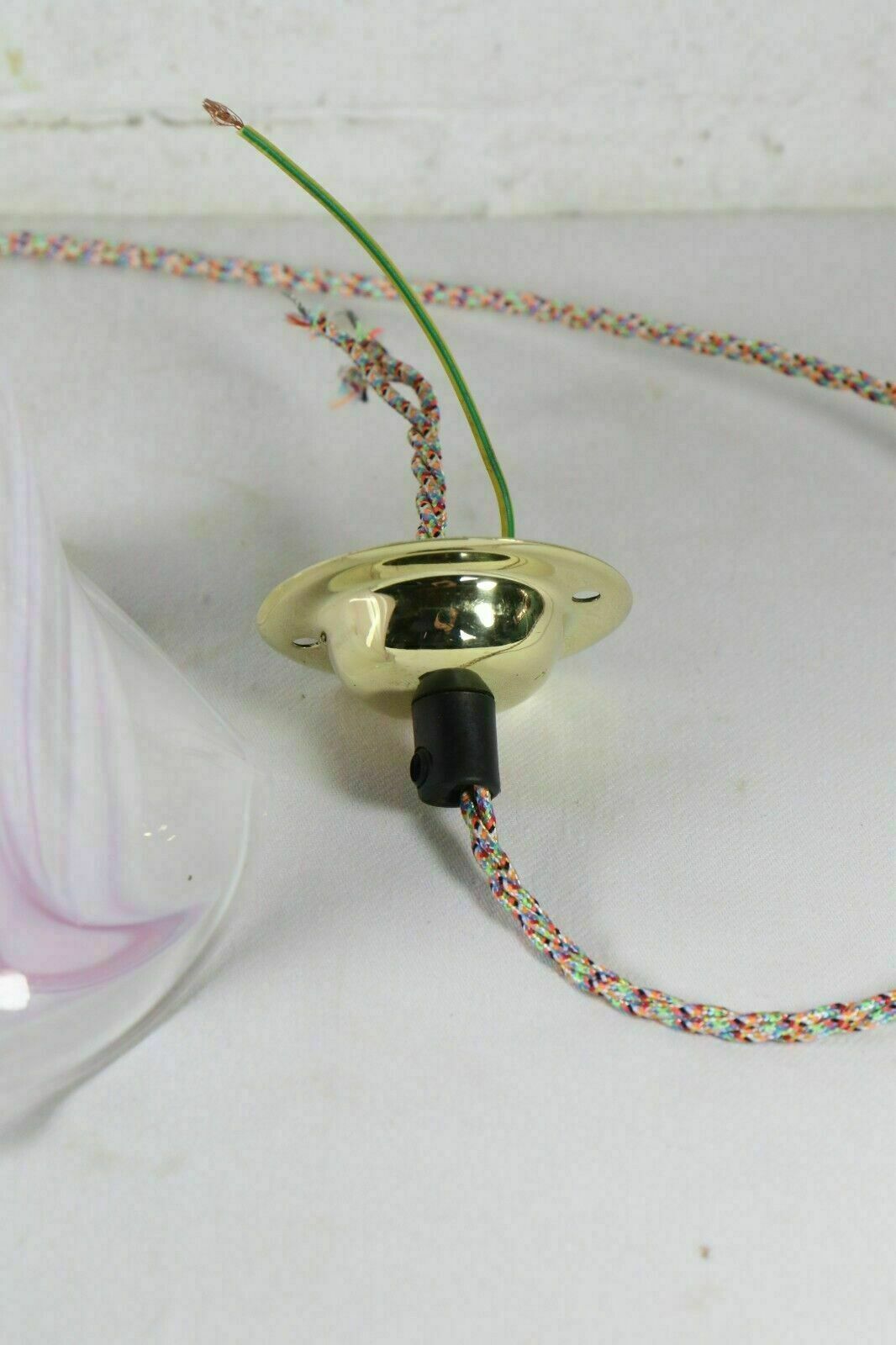 Ceiling Light Adrian Sankey Glass Pendant Marbled Pink Vintage Glass Antique 2 photo vinterior