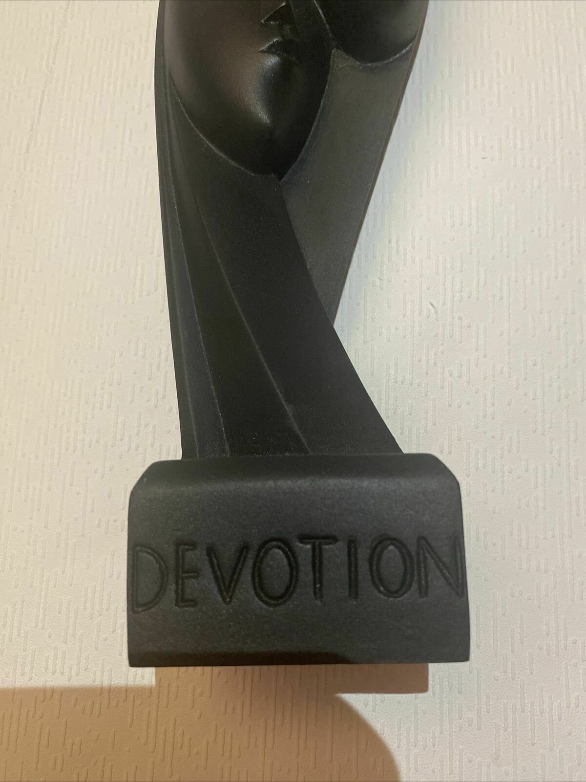 Devotion Cycladic Art Handmade Reproduction Greek Alabaster Black Head Sculpture photo for sale