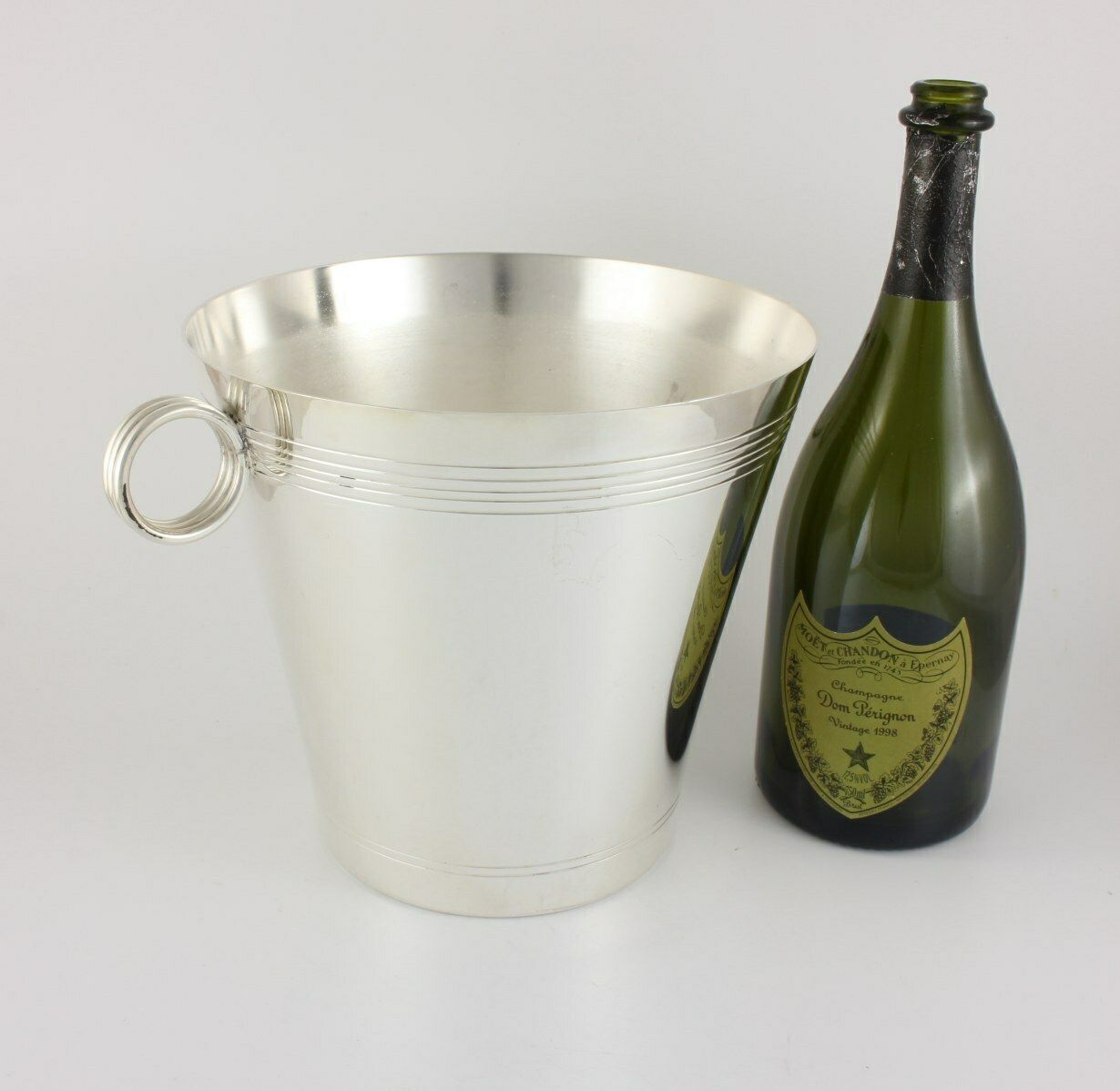Silver Plated Udner France Wine Cooler In Box. French Champagne Bucket. photo buy