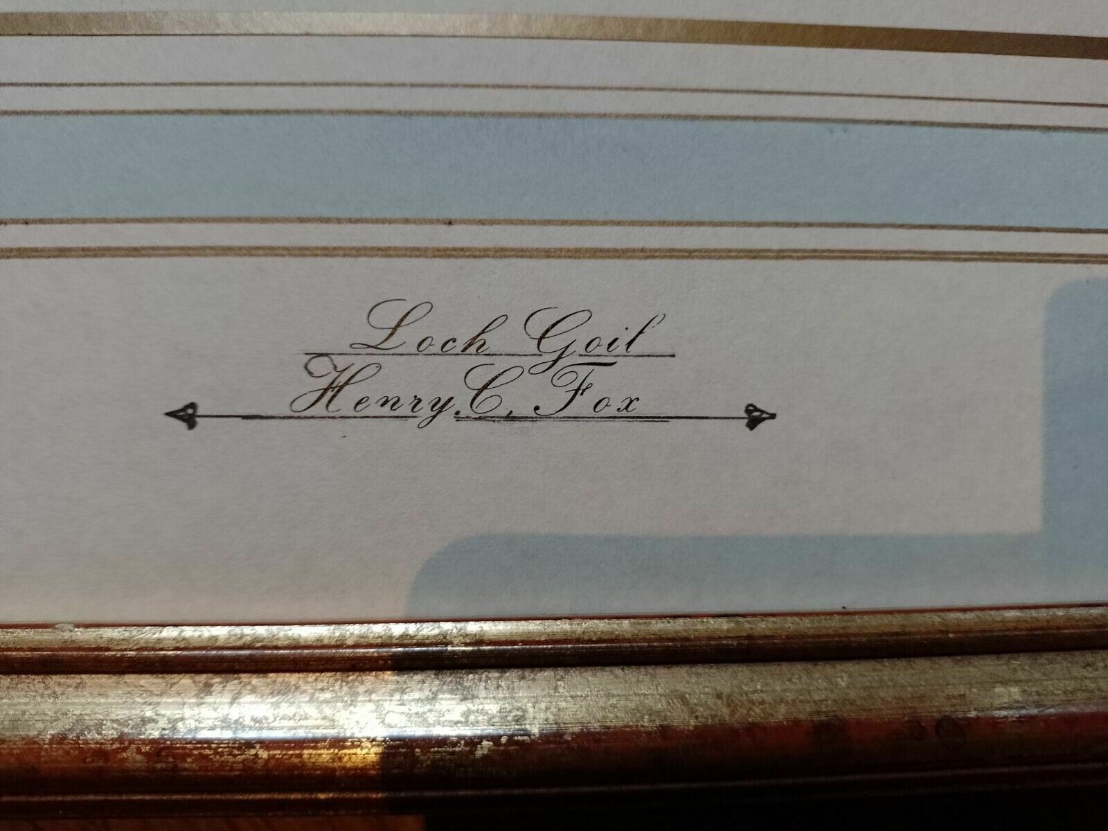 photo furniture Antique Watercolour Painting Loch Goyle Scotland Signed Henry Charles Fox 1904