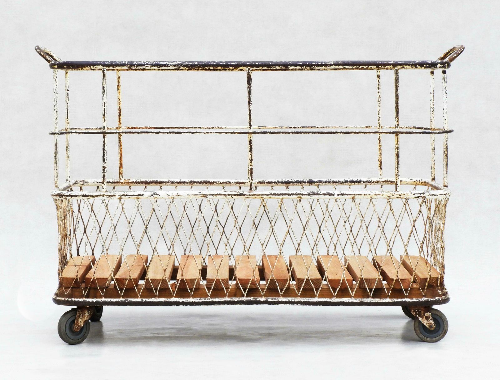 French Mid Centruy Industrial Boulangerie Trolley Cart C1950 photo for sale