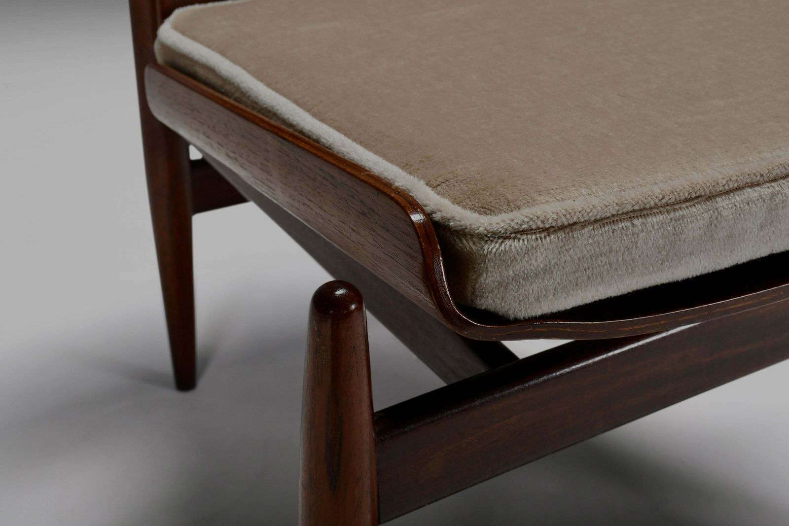 Pair Of Mohair And Plywood Chairs By Barovero Turino, Italy 1960s photo vinterior