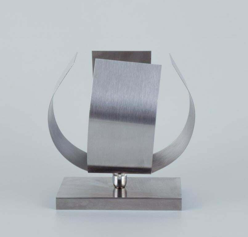 Max Sauze, French Industrial Designer. Pair Of Wall Lamps In Steel. 1960/70s photo furniture
