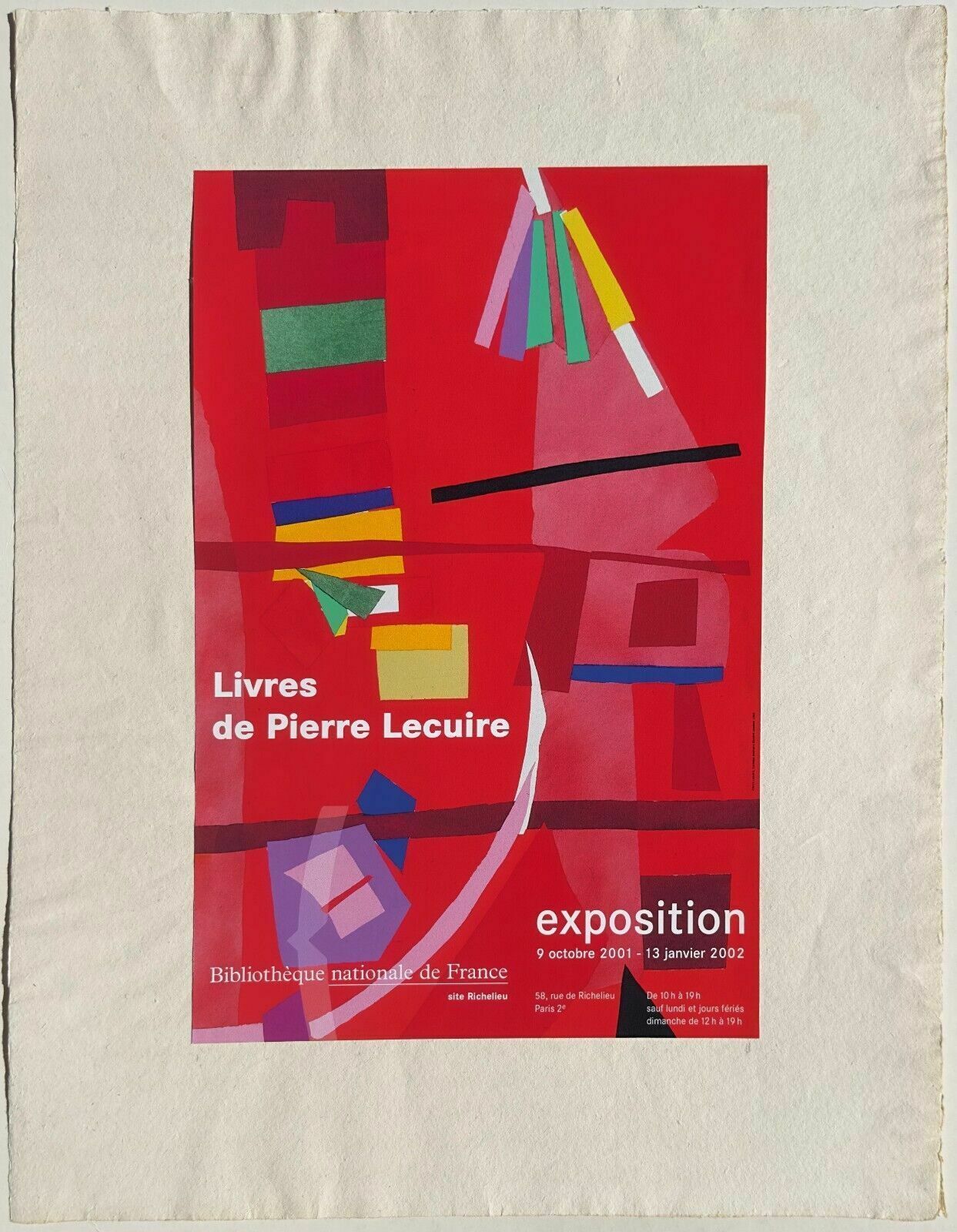 André Lanskoy Poster Exhibition Poster Books By Pierre Lecuire Bnf 2002 Paris