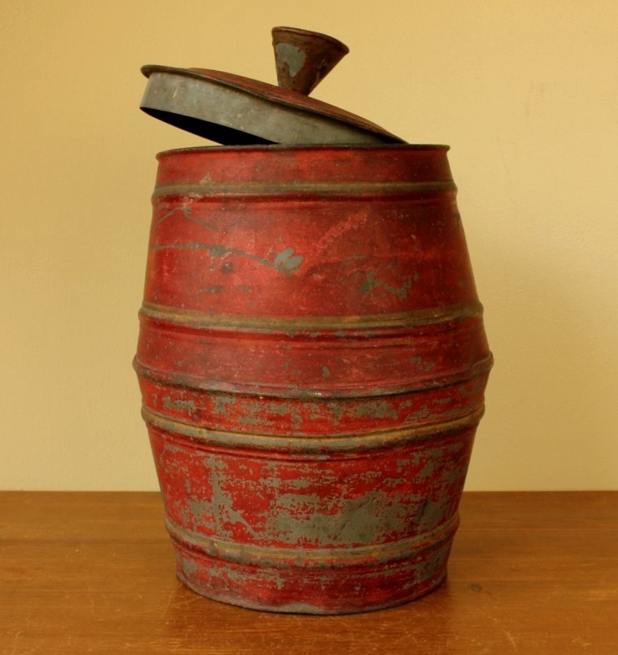 French Belgian Semois Tobacco Jar. Tobacconist Tabac Shop Storage Tin. photo for sale