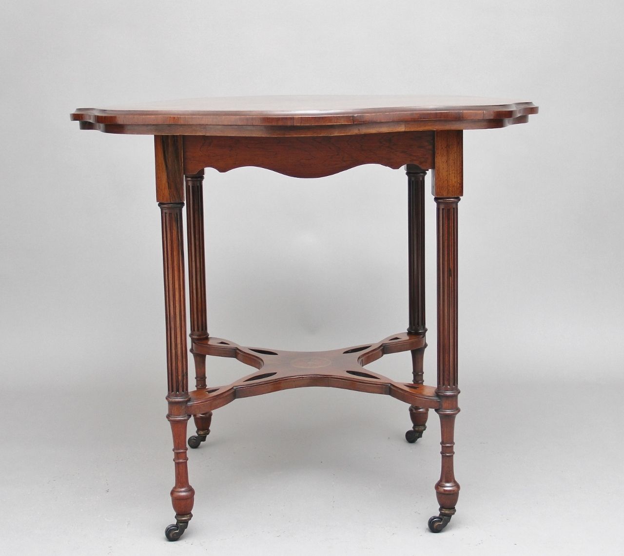 Furniture 19th Century Rosewood And Marquetry Centre Table photo