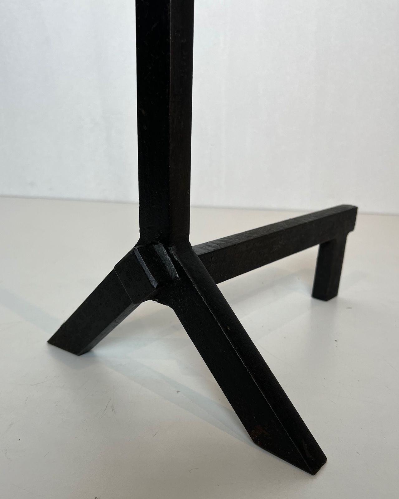 Home Fixtures Pair Of Modernist Steel Andirons photo
