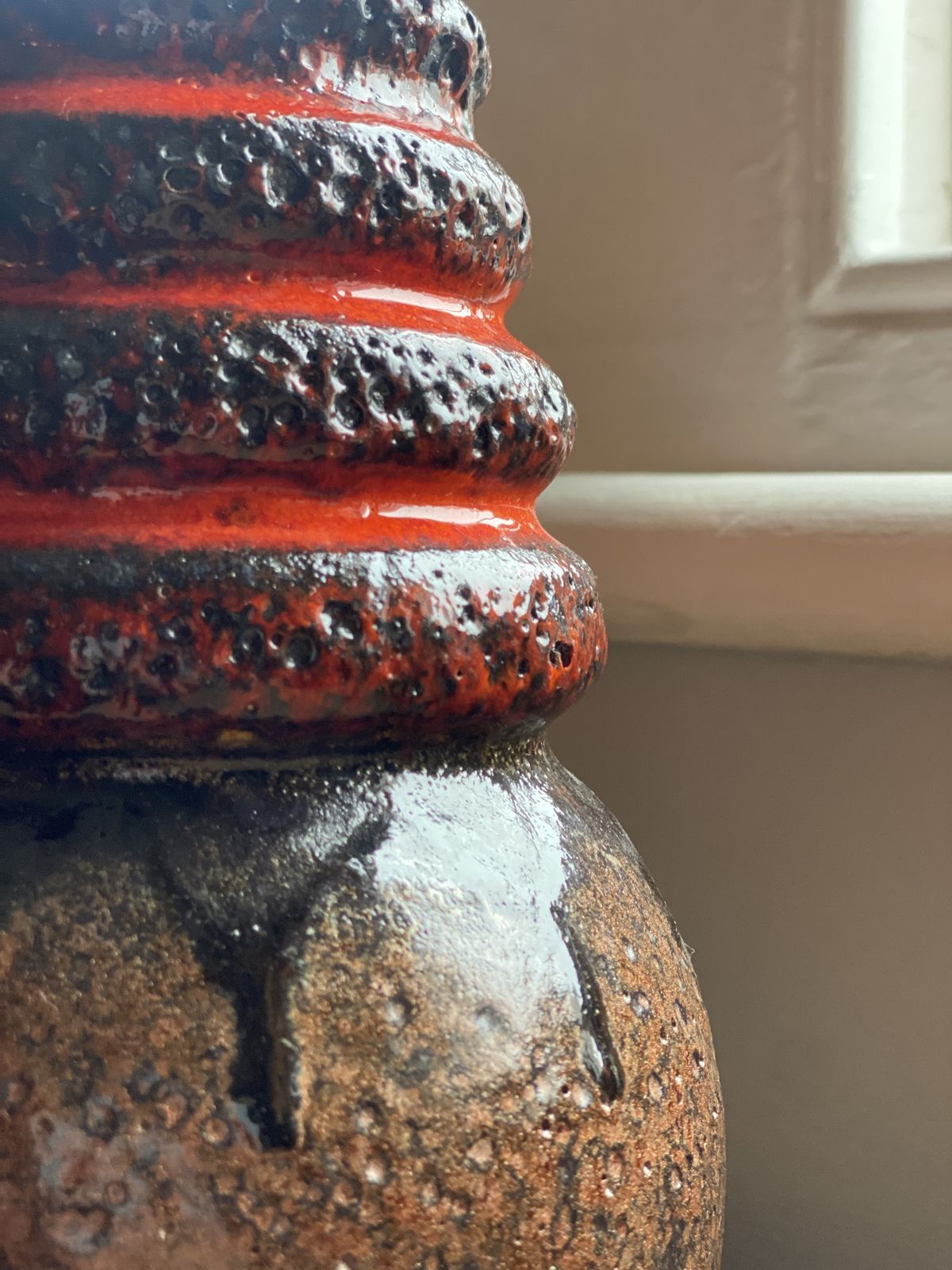 Set Of Two 1970's Scheurich Fat Lava Vases photo vinterior