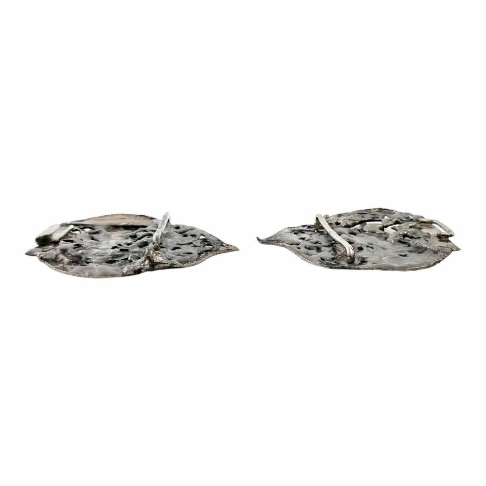 Antique Indian / Burmese Colonial Silver Belt Buckle   Deities, Snakes, Foliage photo vinterior