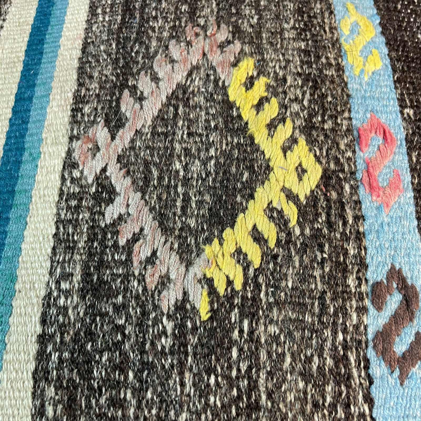 Ethnic Kilim Pillow, 18x18 Pillow Cover, Bohemian Kilim Pillow, Handwoven Kilim Pillow, Sofa Throw Pillow, Meditation Kilim Cover photo vintage