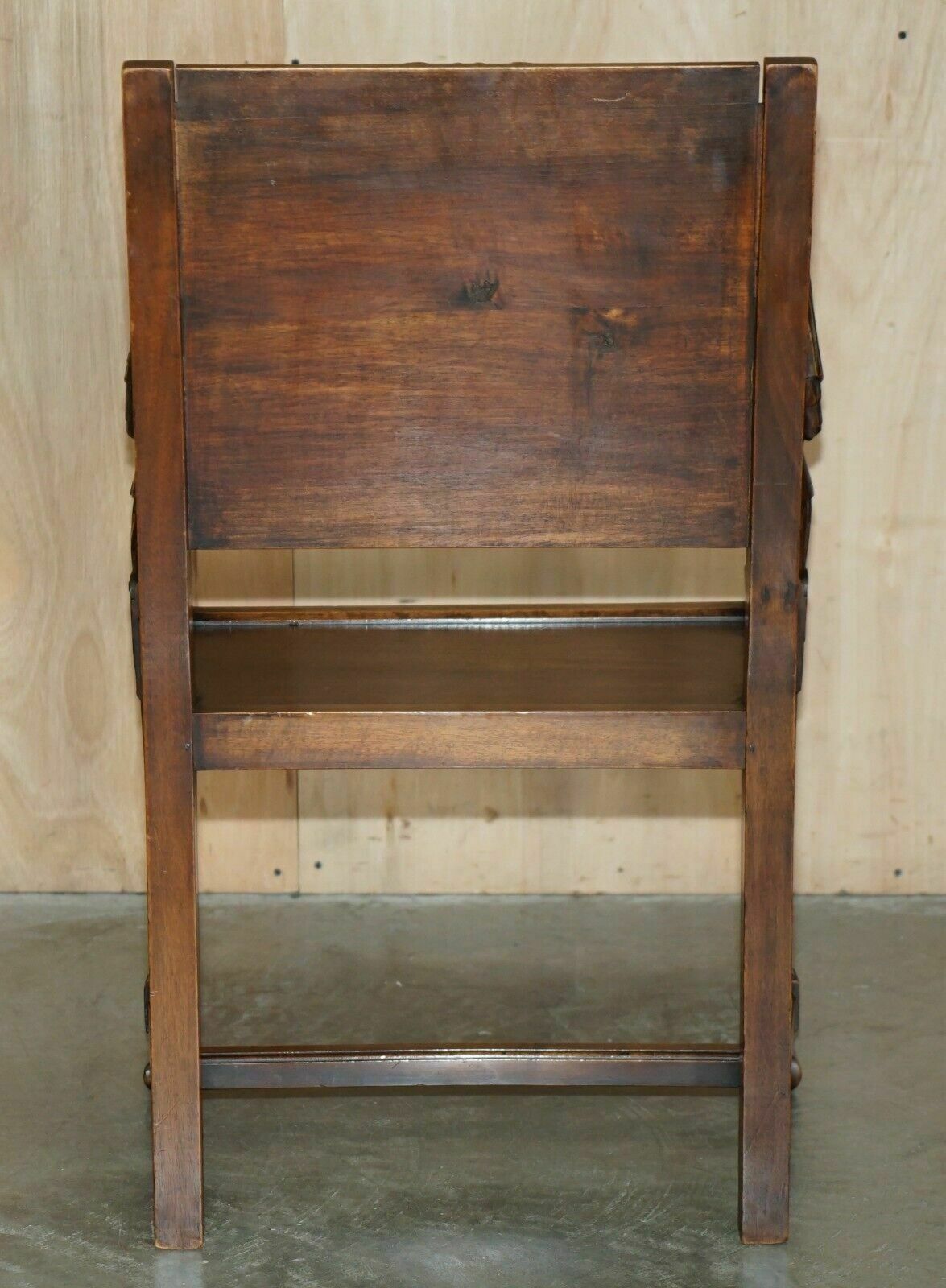 photo furniture Pair Of Ornately Carved Neo Gothic Solid Walnut 19th Century Ceremony Armchairs