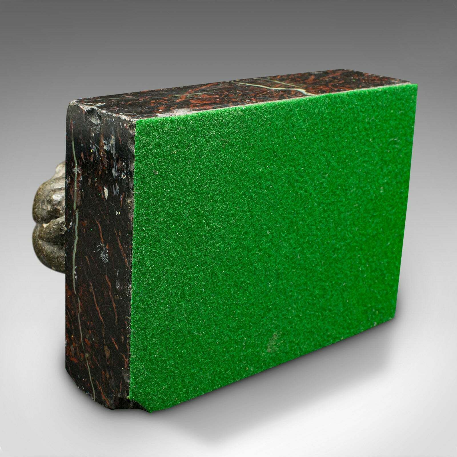 695.0 Antique Serpentine Paperweight, Chinese, Soapstone, Marble, Desktop, Victorian photo