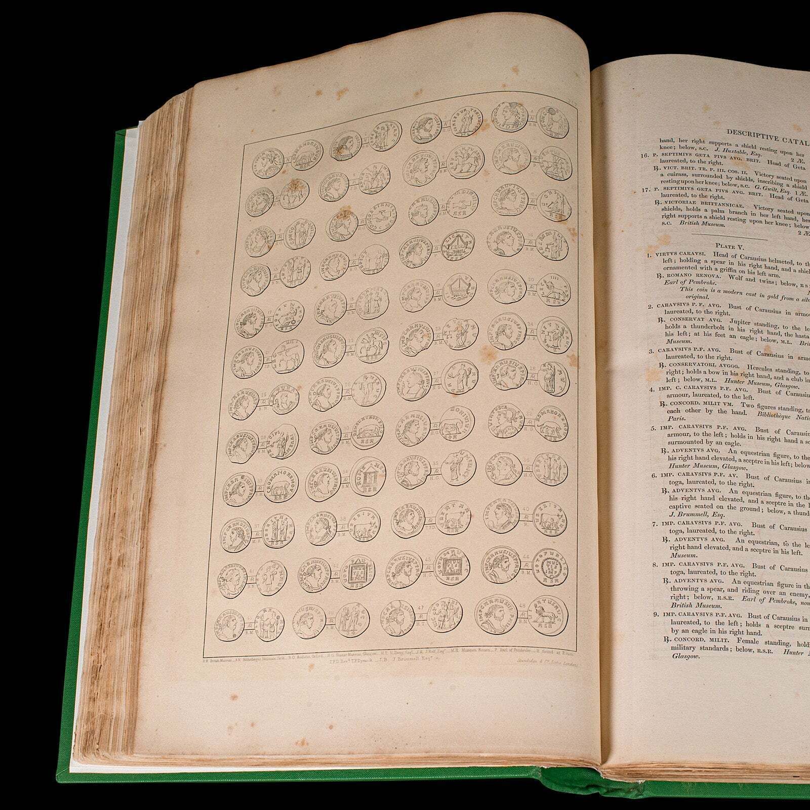 Large Antique Encyclopaedia, Historica Britannica, Multilingual Book, Victorian photo vintage