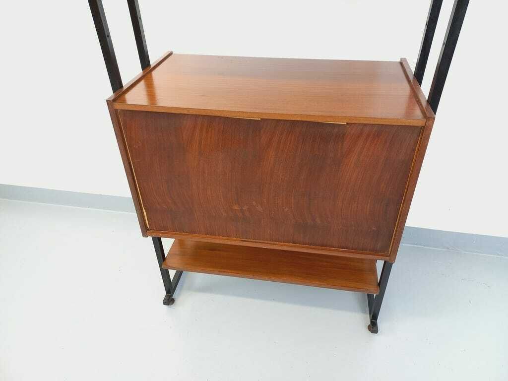 photo buy Nouveau | Bibliothèque en teck et métal, années 1960